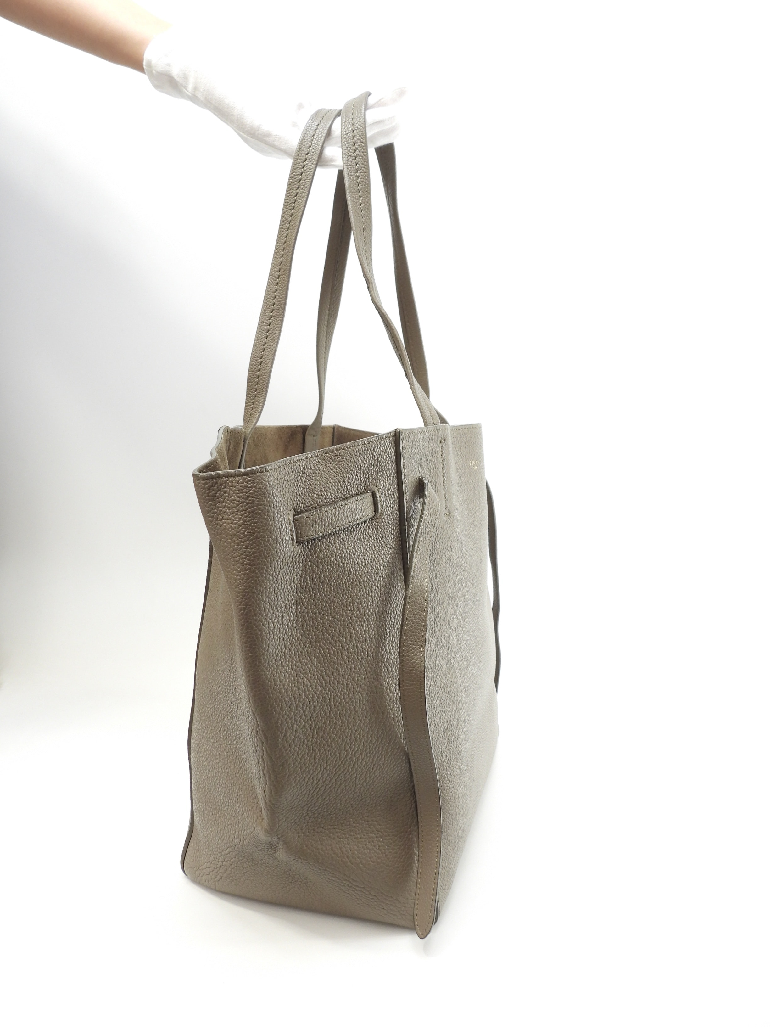 カバファントム スモール レザー灰 トートバッグ ショッピングバッグ 美品@S-LA-3155 カバファントム スモール レザー灰 トートバッグ ショッピングバッグ 美品@S-LA-3155