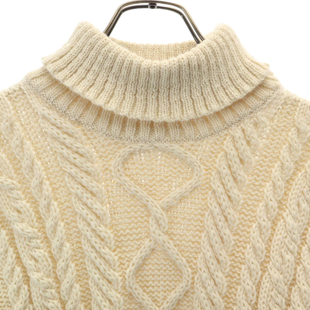 GUERNSEY WOOLLENS ガンジーウーレンズ イギリス製 ウール 長袖 タートルネック ニット M アイボリー セーター メンズ 古着 GUERNSEY WOOLLENS ガンジーウーレンズ イギリス製 ウール 長袖 タートルネック ニット M アイボリー セーター メンズ 古着
