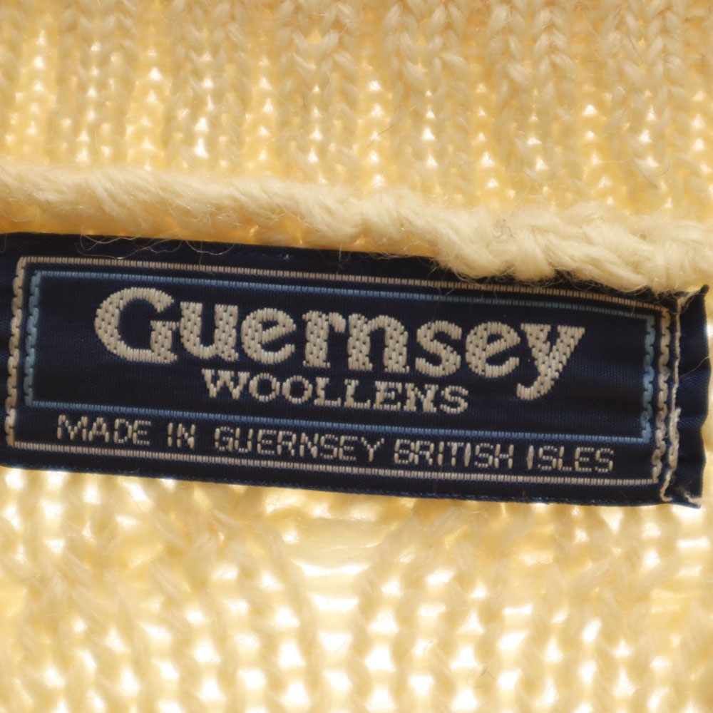 GUERNSEY WOOLLENS ガンジーウーレンズ イギリス製 ウール 長袖 タートルネック ニット M アイボリー セーター メンズ 古着 GUERNSEY WOOLLENS ガンジーウーレンズ イギリス製 ウール 長袖 タートルネック ニット M アイボリー セーター メンズ 古着