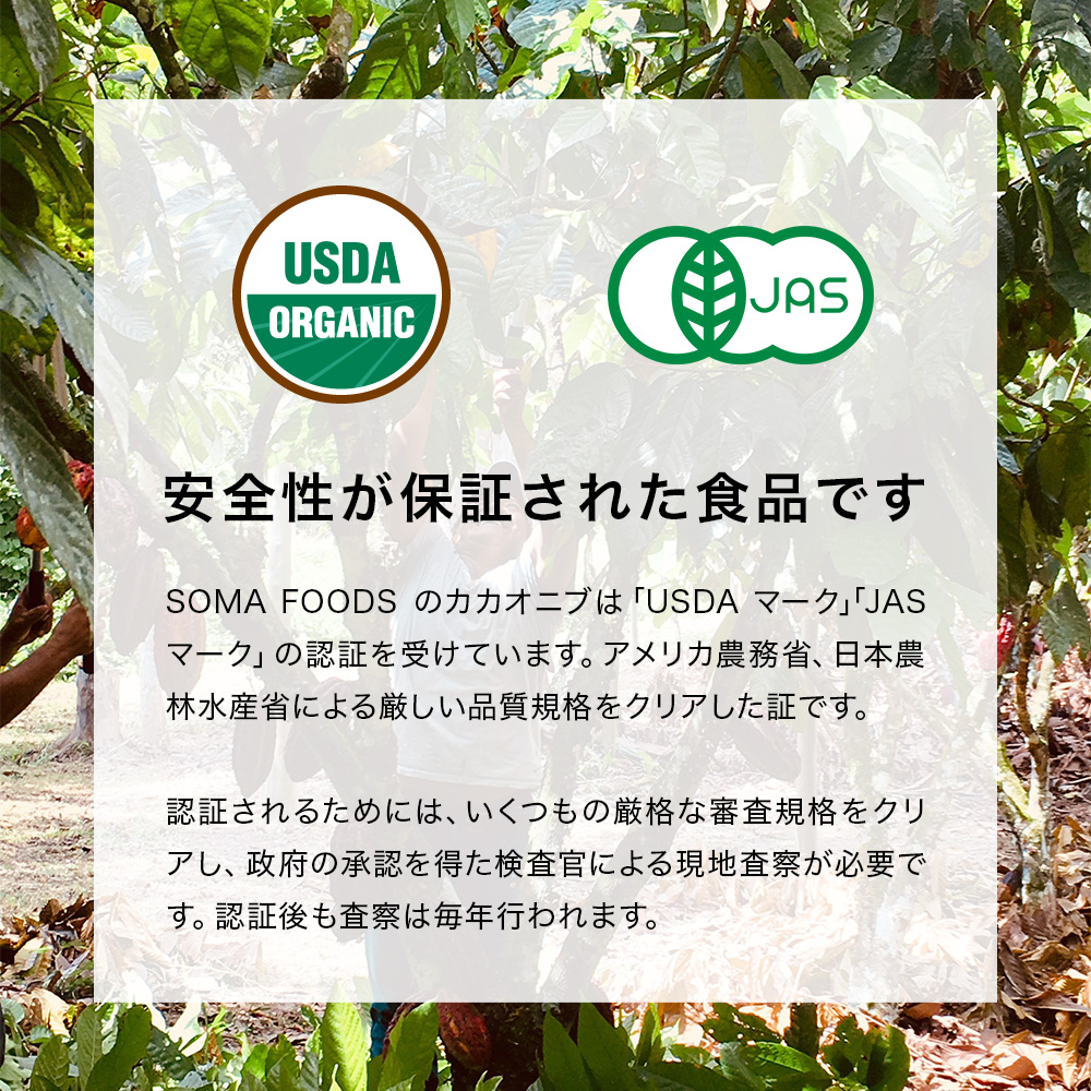 【予約販売1月下旬より順次発送】 カカオニブ 大容量500g 100%オーガニック 無添加　ローストタイプ ペルー産 カカオ チップ ポリフェノール