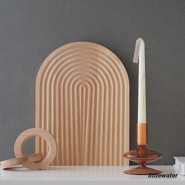 ウッドトレイ トレー アーチ ウェーブ型 ナチュラル 木 木製 オブジェ ディスプレイ インテリア 韓国インテリア 雑貨 新生活