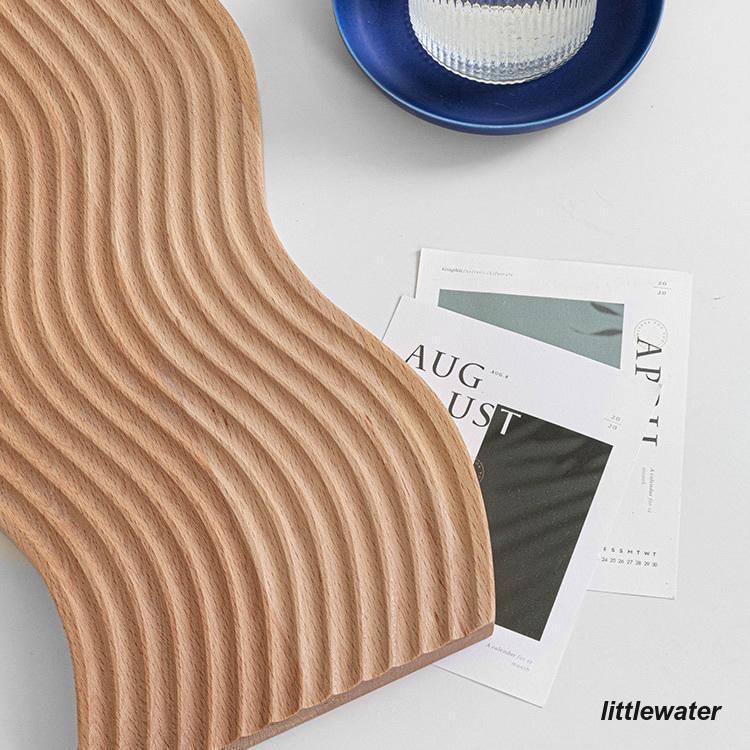 ウッドトレイ トレー アーチ ウェーブ型 ナチュラル 木 木製 オブジェ ディスプレイ インテリア 韓国インテリア 雑貨 新生活