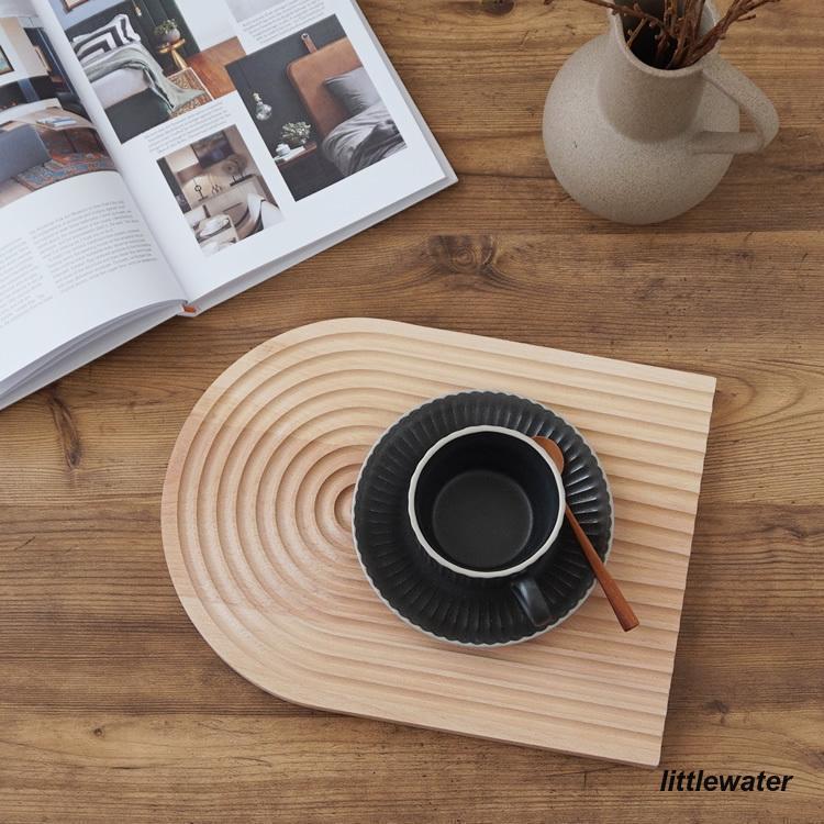 ウッドトレイ トレー アーチ ウェーブ型 ナチュラル 木 木製 オブジェ ディスプレイ インテリア 韓国インテリア 雑貨 新生活