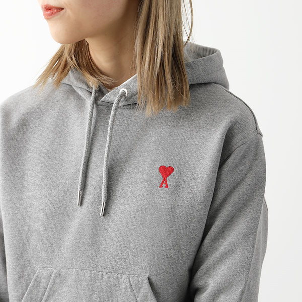 専用⭐︎ami グレー　ハーフパンツ ハートロゴ刺繍　アミパリス　Sサイズ 1.jpg