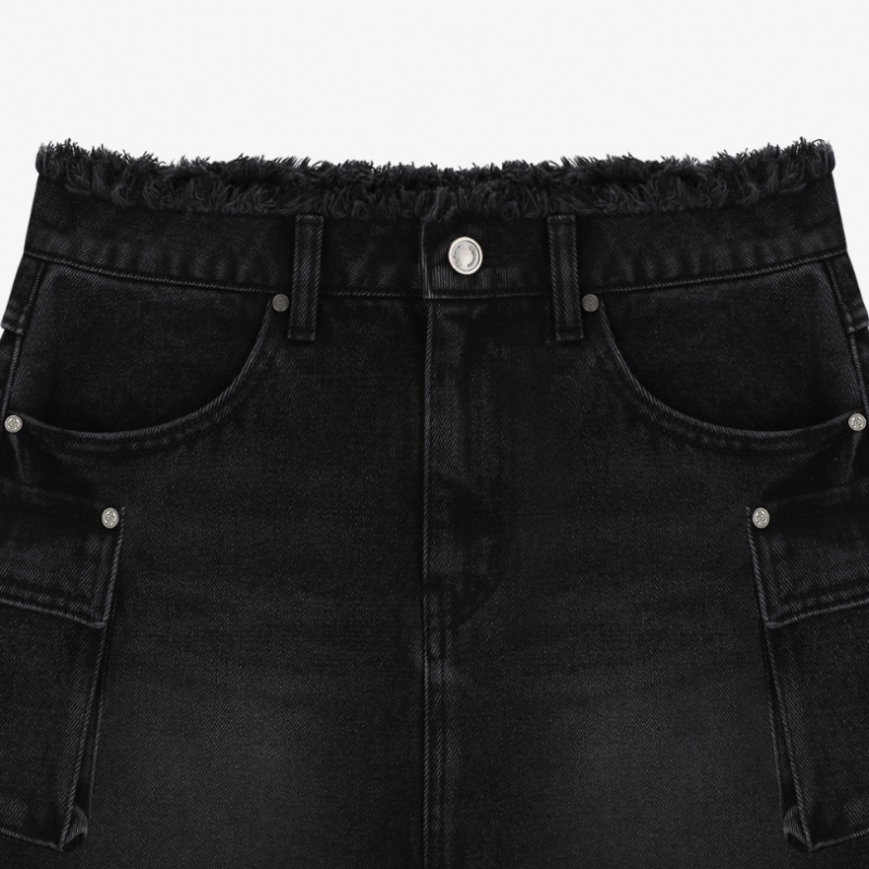 シティブリーズカーゴデニムミニスカートブラック シティブリーズカーゴデニムミニスカートブラック