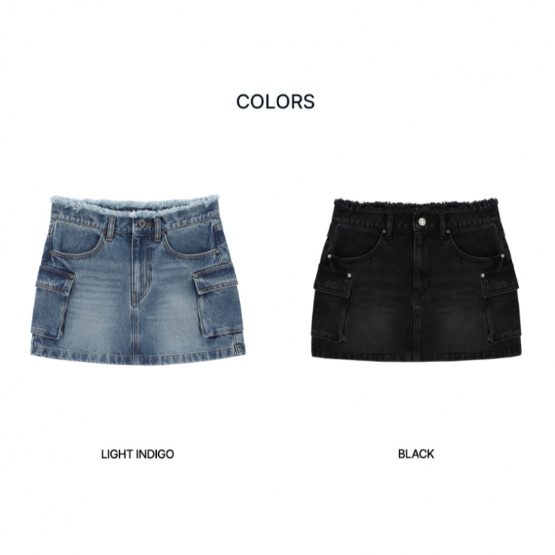 シティブリーズカーゴデニムミニスカートブラック シティブリーズカーゴデニムミニスカートブラック
