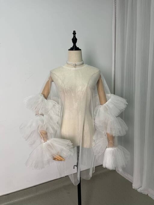 実例写真!2ways トップス+キャミソール 可愛い 前撮り ソフトチュール クレープ生地 ふわふわ 披露宴 前撮り 実例写真!2ways トップス+キャミソール 可愛い 前撮り ソフトチュール クレープ生地 ふわふわ 披露宴 前撮り