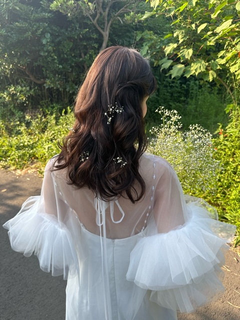 実例写真!2ways トップス+キャミソール 可愛い 前撮り ソフトチュール クレープ生地 ふわふわ 披露宴 前撮り 実例写真!2ways トップス+キャミソール 可愛い 前撮り ソフトチュール クレープ生地 ふわふわ 披露宴 前撮り