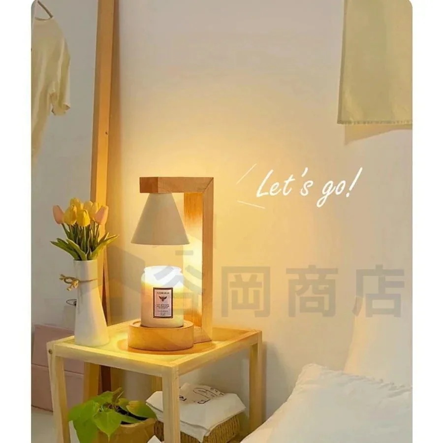 キャンドルウォーマー 高さ調整 調光 ホルダー 電球付き キャンドルウォーマーランプ アロマキャンドル アロマバーナー テーブルランプ ナイトランプ 間接照明