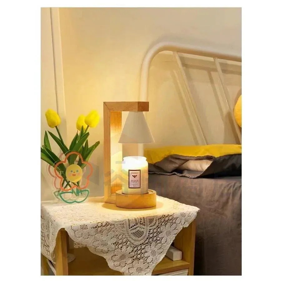 キャンドルウォーマー 高さ調整 調光 ホルダー 電球付き キャンドルウォーマーランプ アロマキャンドル アロマバーナー テーブルランプ ナイトランプ 間接照明