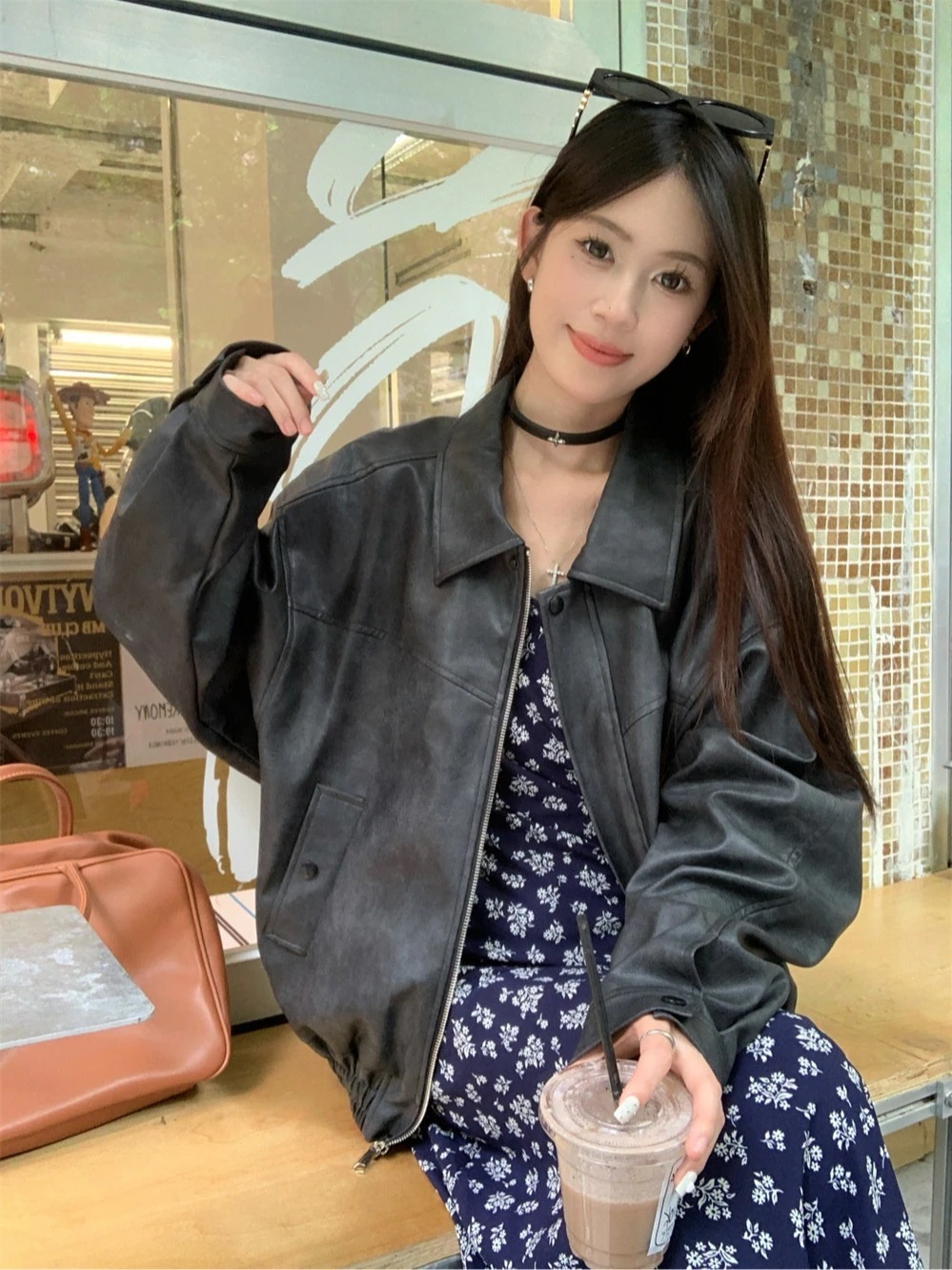 2025春夏 長袖 ジャケット かわいい 韓国 スタンドネックショート アウター 羽織り合成レディースフェイクコーデカジュアルシルエットゆったりファッション系サイズ 色っぽ 女っぽきれいめ大人