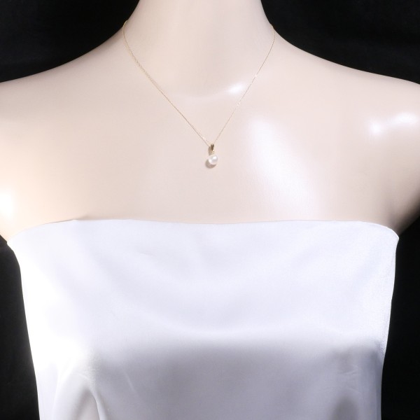 K18 18金 YG イエローゴールド ネックレス パール(真珠) 約40cm ジュエリー 中古 K18 18金 YG イエローゴールド ネックレス パール(真珠) 約40cm ジュエリー 中古