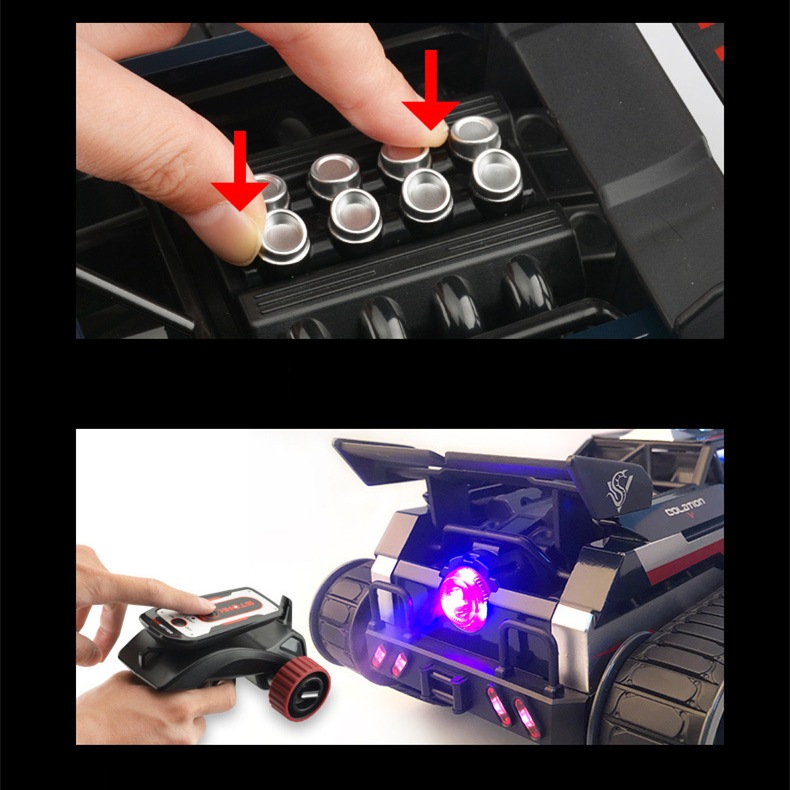 ラジコンカー こども向け 噴霧戦車 2.4GHz 電動RCカー 噴霧 LEDライト キャタピラーデザイン 前後ランプ 合金車体 ラジコンカー こども向け 噴霧戦車 2.4GHz 電動RCカー 噴霧 LEDライト キャタピラーデザイン 前後ランプ 合金車体