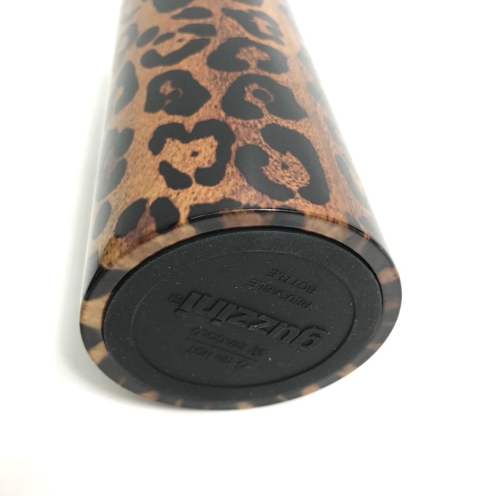 タンブラー レオパード ヒョウ柄 豹 ロゴ グッチーニ guzzini ウォーターボトル 水筒 SS ブラウン mdprevattcaulkingandwaterproofing.com