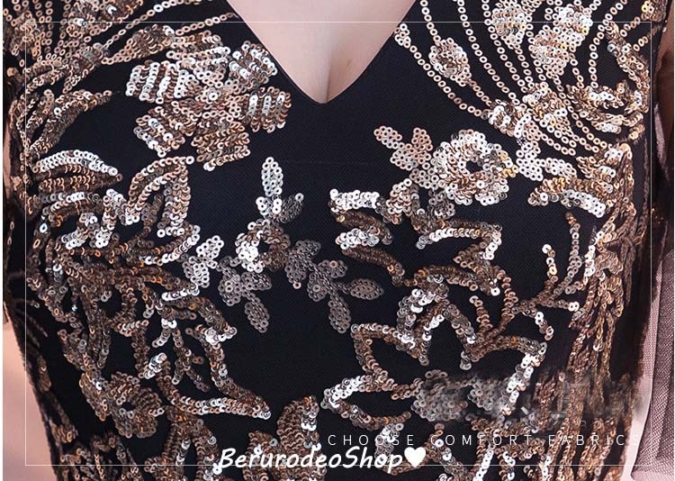 マーメイドドレス ブラック スパンコール キレイめ イブニングドレス ロングドレス 黒 パーティードレス タイトドレス タイトドレス ブルー Vネック セクシー 30代 40代