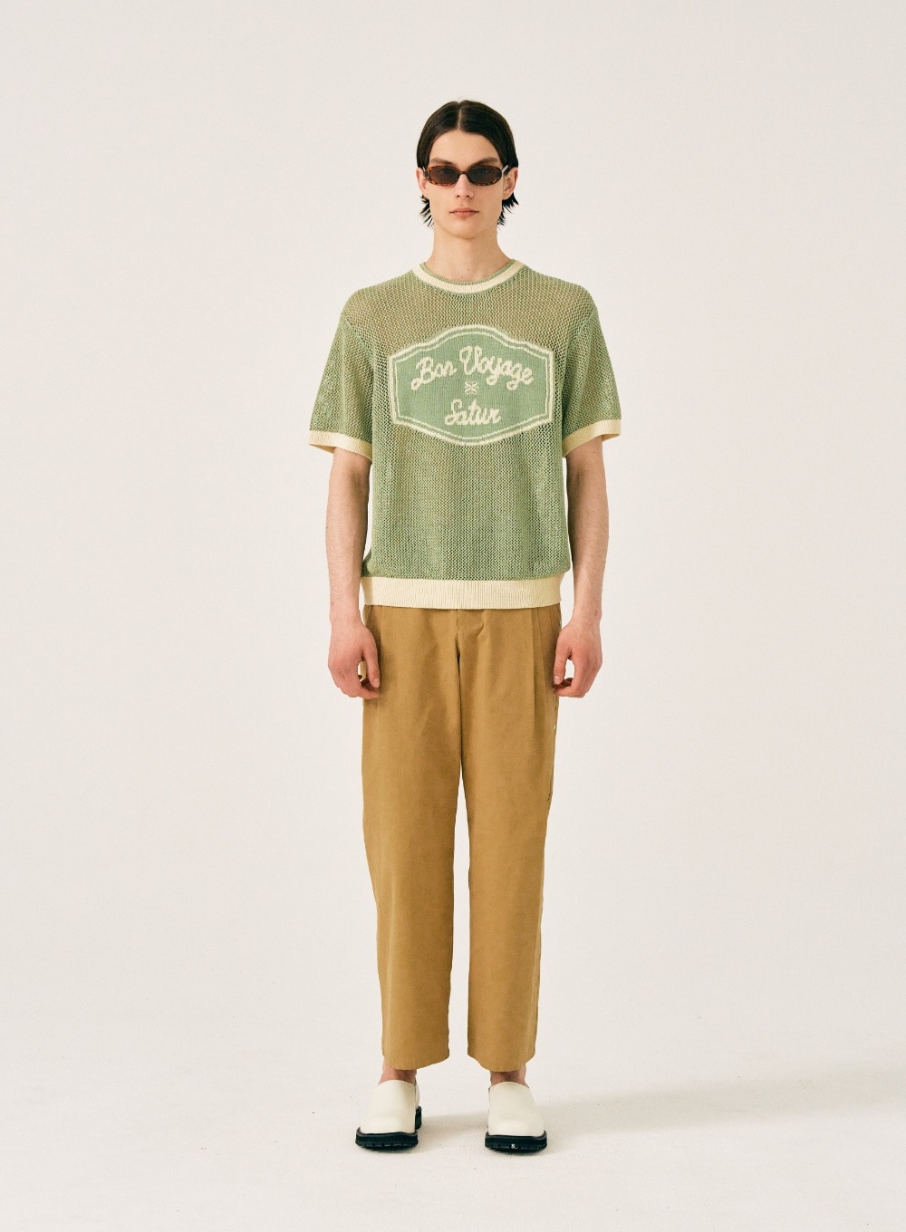 ★SATUR★ Vinales Two Tuck Wide Chino Pants Classic Beige SATUR】 VINALES 2-TUCK WIDE CHINO PANTS : CLASSIC BEIGE その他