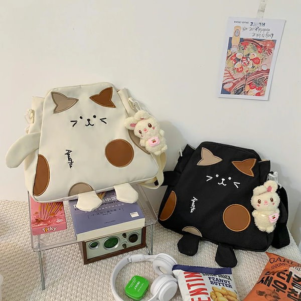 Qoo10] 猫 ねこ バッグ ショルダーバッグ 猫顔