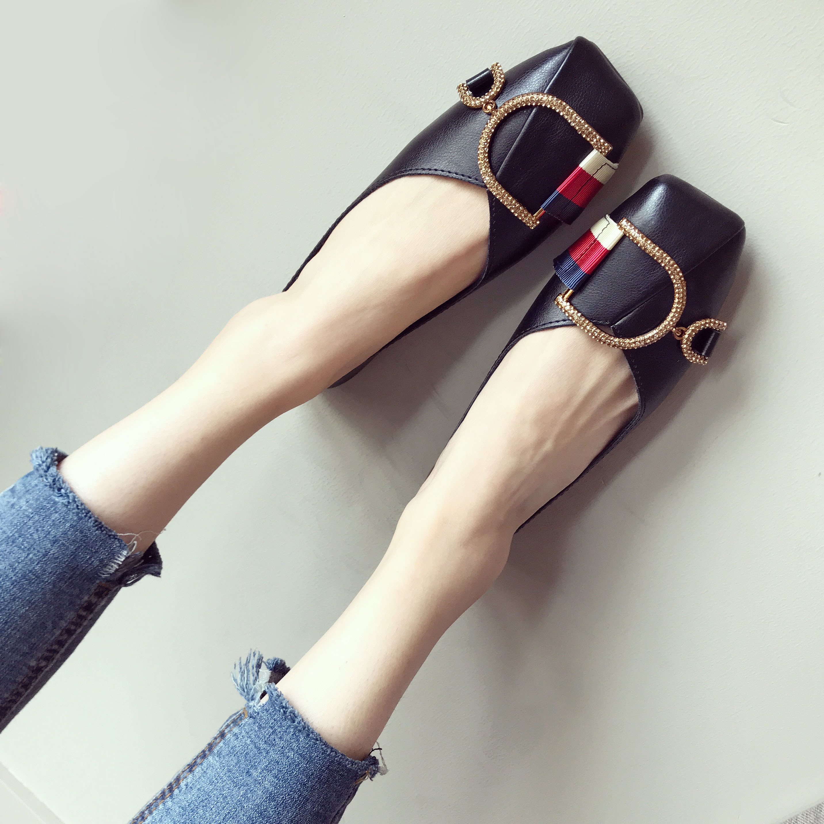 シューズ 靴 くつ クツ パンプス レディースシューズ レディースパンプス スクエアトゥパンプス フラットシューズ ぺたんこシューズ ぺたんこパンプス バレエシューズ 通勤パンプス フラット ぺたんこ