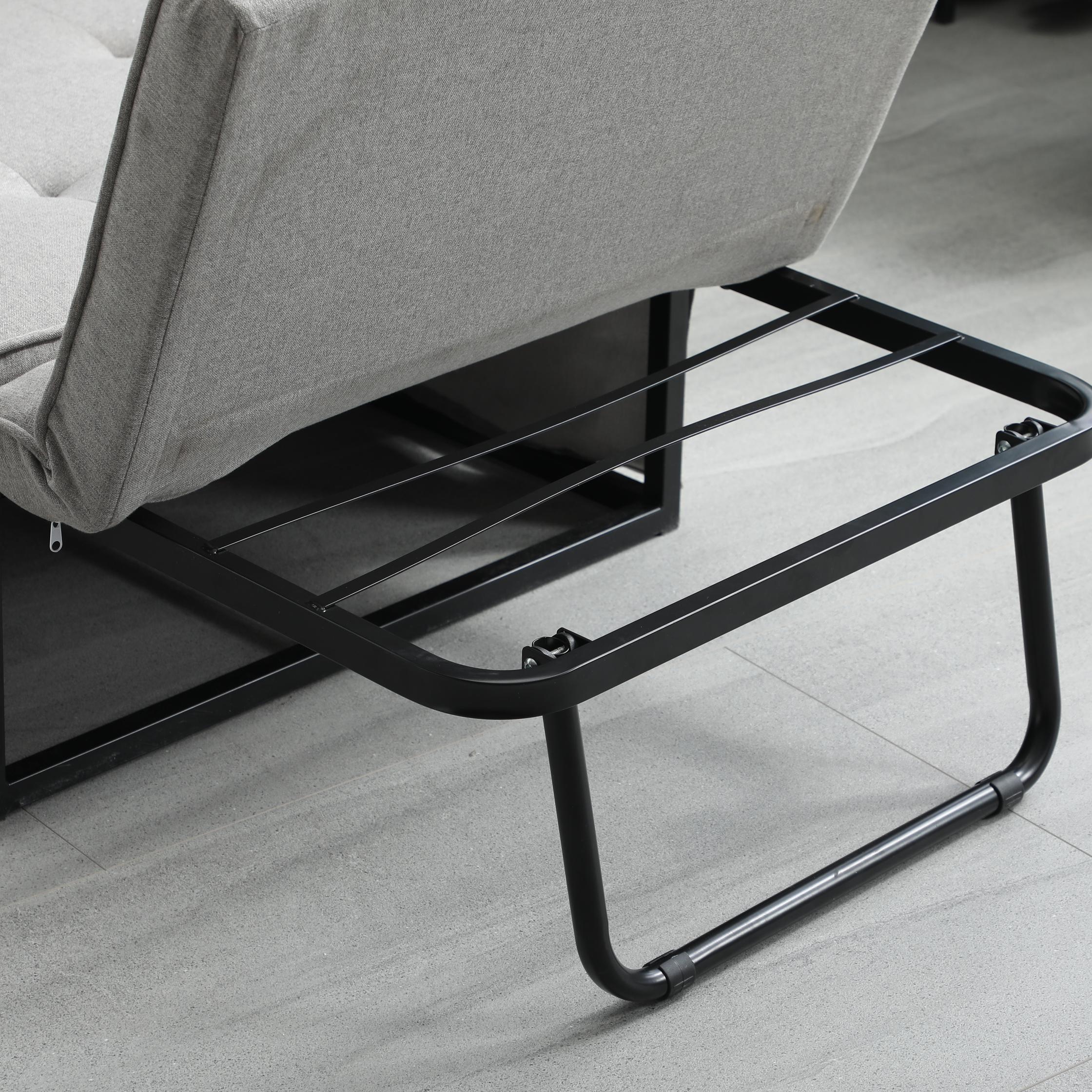 【大好評！最安値挑戦!】1人掛け ソファ 折りたたみソファ リクライニングソファ 3WAY コンパクト オードマンGG2907 Beige FabricG7