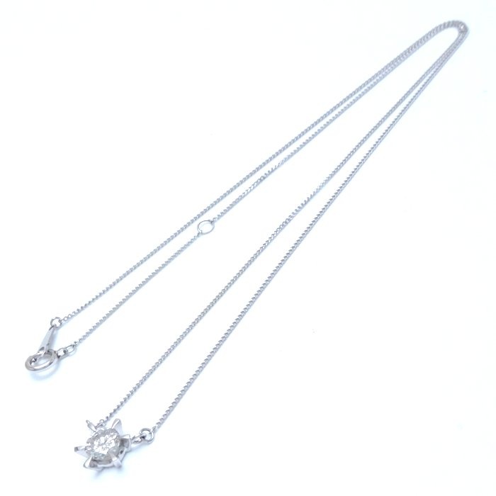 ダイヤモンド ネックレス 一粒ダイヤモンド0.53ct Pt900プラチナxPt850プラチナ /75591【中古】 ダイヤモンド ネックレス 一粒ダイヤモンド0.53ct Pt900プラチナxPt850プラチナ /75591【中古】
