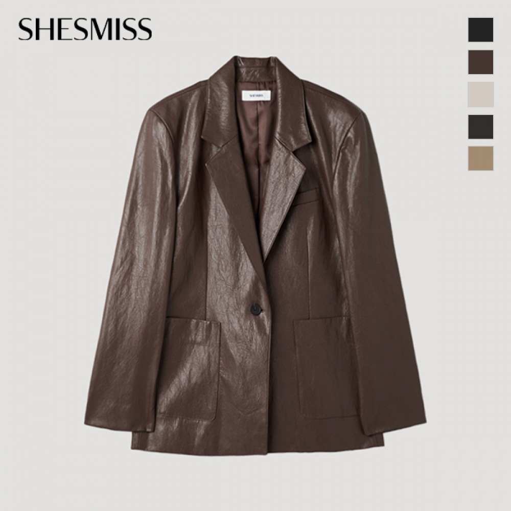 [シースミス] シングルボタンレザージャケット_SWWJKP12050