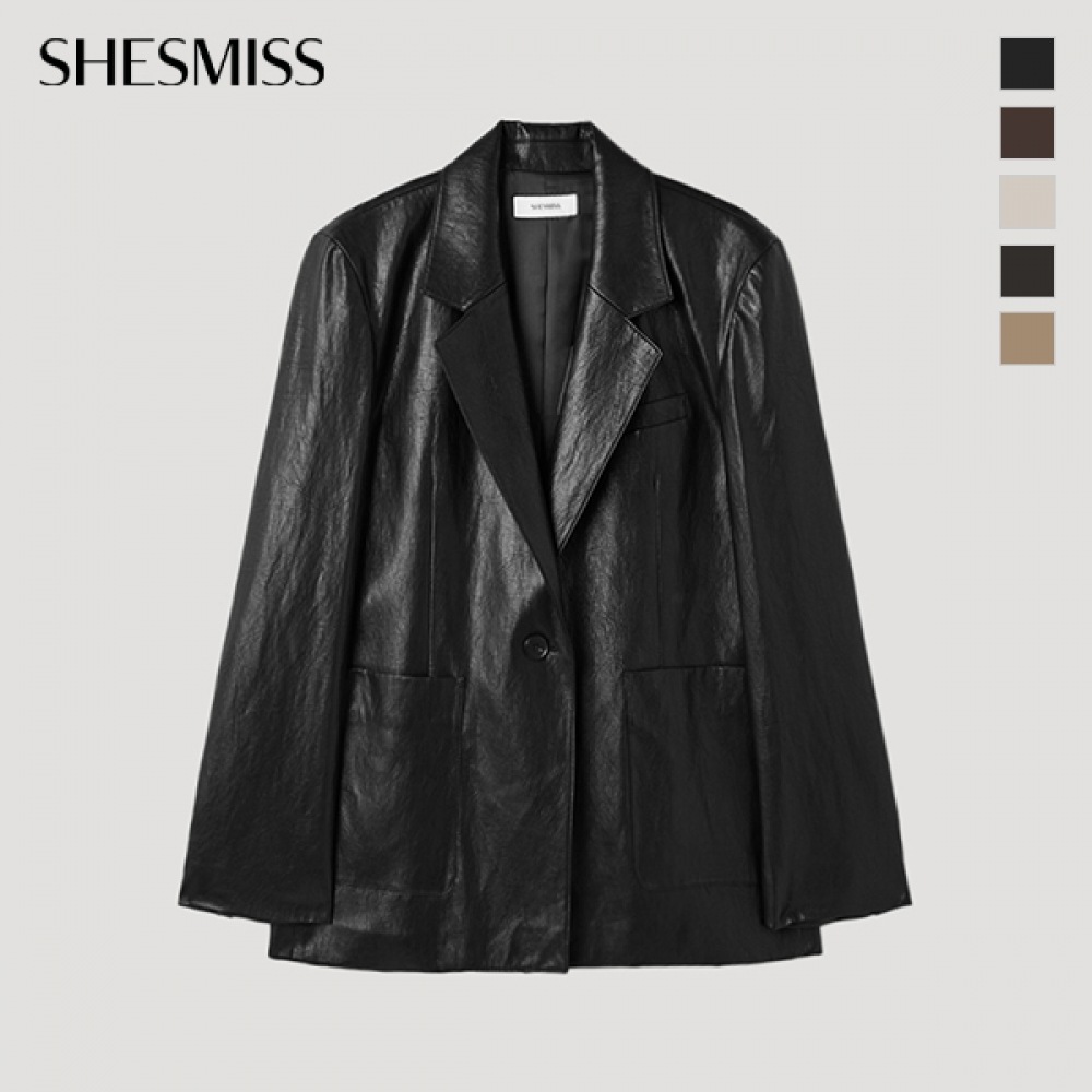 [シースミス] シングルボタンレザージャケット_SWWJKP12050