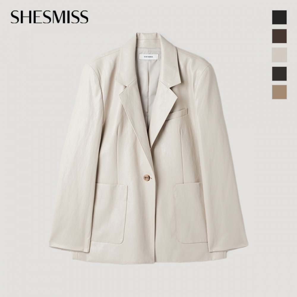 [シースミス] シングルボタンレザージャケット_SWWJKP12050