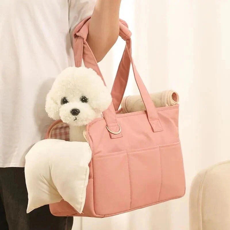 子犬用の小さな犬のキャリーバッグ 犬の散歩用の素敵なショルダーストラップ 1 bag mat and strap 37x17x25cm 子犬用の小さな犬のキャリーバッグ 犬の散歩用の素敵なショルダーストラップ 1 bag mat and strap 37x17x25cm