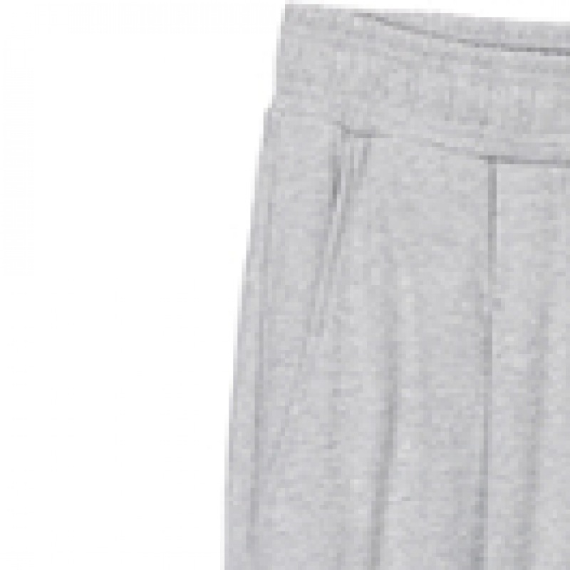 Dunst メンズユニセックスレザーロゴワイドスウェットパンツメランジグレー M UDPA4C102G2 Dunst メンズユニセックスレザーロゴワイドスウェットパンツメランジグレー M UDPA4C102G2