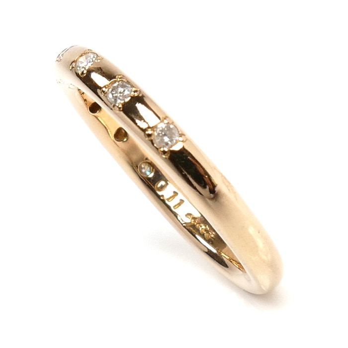 agete アガット K18PG ピンクゴールド ダイヤ リング・指輪 ダイヤモンド0.11ct 9号 3.4g レディース 中古 agete アガット K18PG ピンクゴールド ダイヤ リング・指輪 ダイヤモンド0.11ct 9号 3.4g レディース 中古