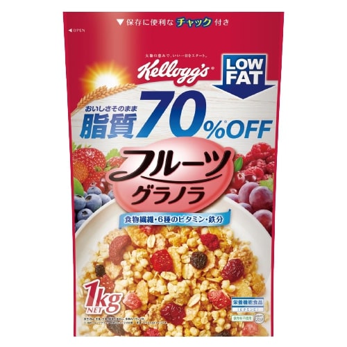 Qoo10] ケロッグ フルーツグラノラ グラノーラ 脂質70％
