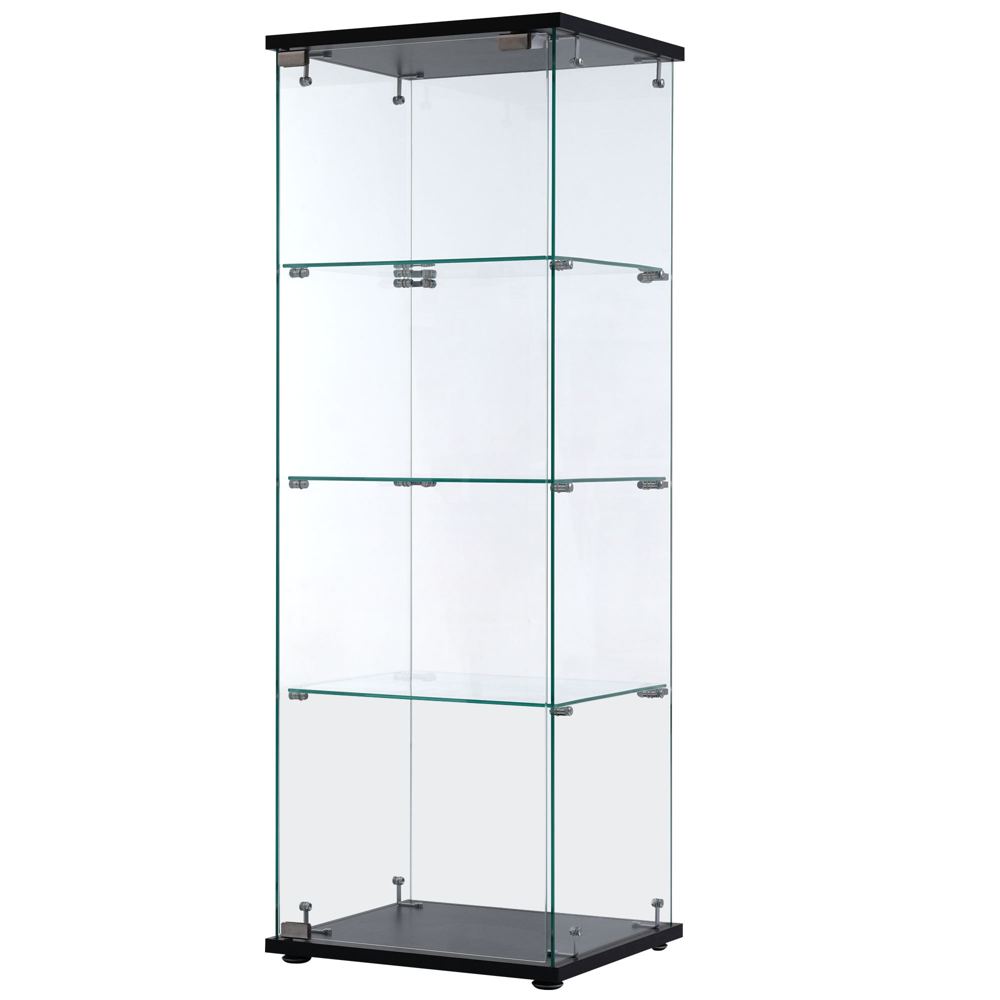 コレクションケース ガラスディスプレイキャビネット フィギュアケース 4段 ホワイト 強化ガラス 全面ガラス サイズ:幅42.5×奥行36.5×高さ120cm コレクションケース ガラスディスプレイキャビネット フィギュアケース 4段 ホワイト 強化ガラス 全面ガラス サイズ:幅42.5×奥行36.5×高さ120cm