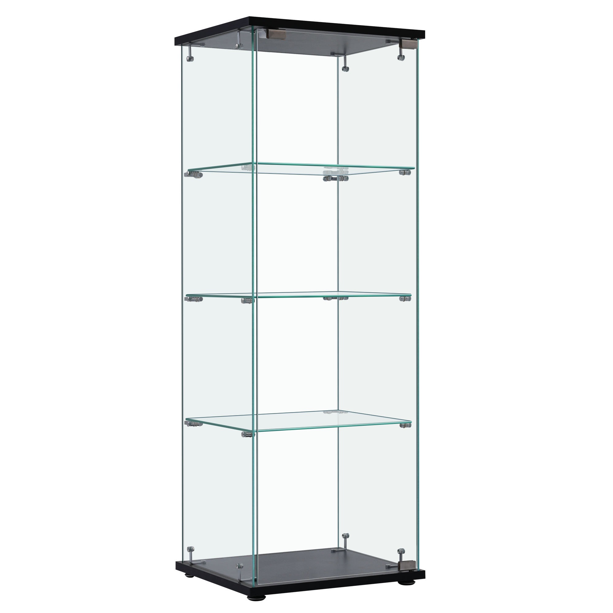 コレクションケース ガラスディスプレイキャビネット フィギュアケース 4段 ホワイト 強化ガラス 全面ガラス サイズ:幅42.5×奥行36.5×高さ120cm コレクションケース ガラスディスプレイキャビネット フィギュアケース 4段 ホワイト 強化ガラス 全面ガラス サイズ:幅42.5×奥行36.5×高さ120cm