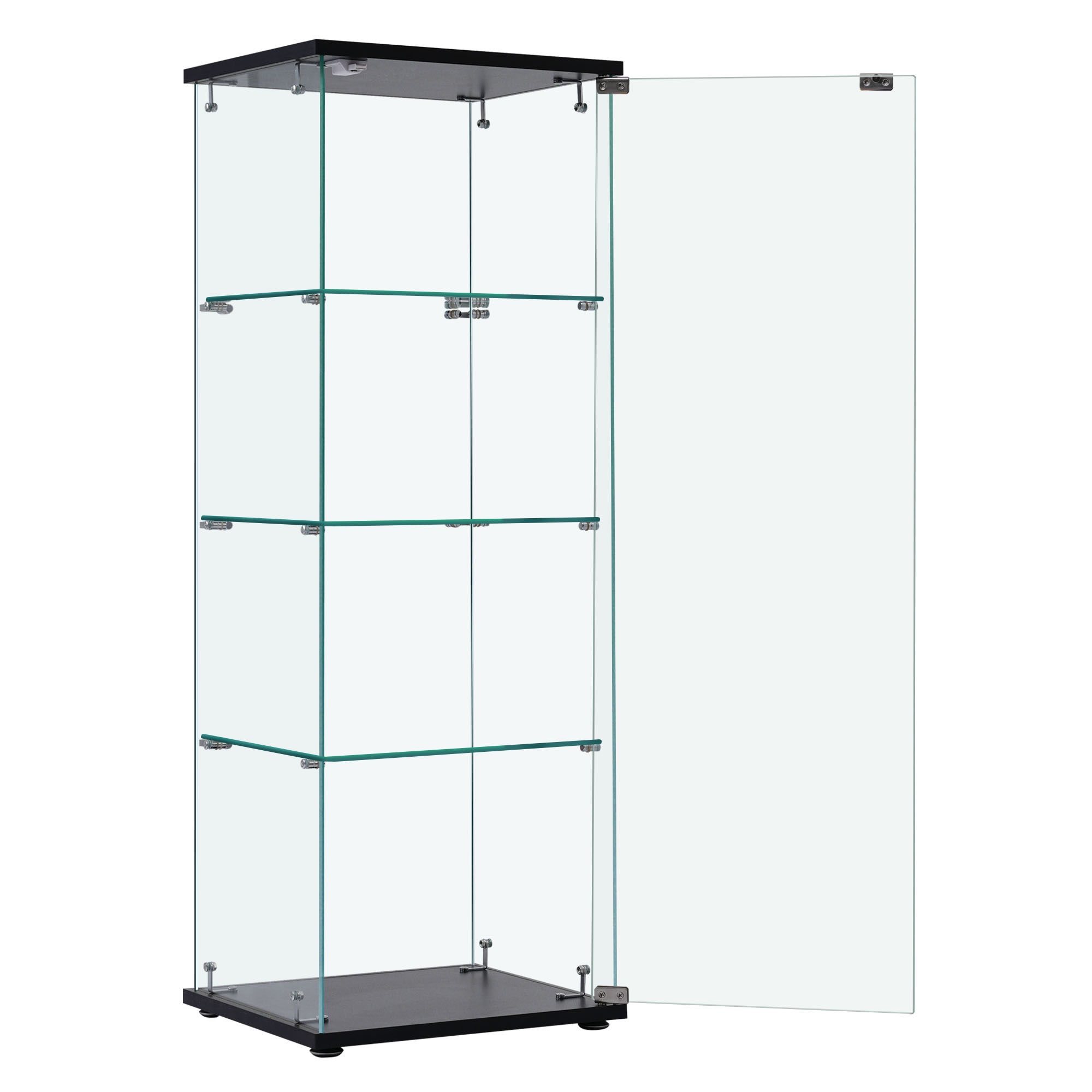 コレクションケース ガラスディスプレイキャビネット フィギュアケース 4段 ホワイト 強化ガラス 全面ガラス サイズ:幅42.5×奥行36.5×高さ120cm コレクションケース ガラスディスプレイキャビネット フィギュアケース 4段 ホワイト 強化ガラス 全面ガラス サイズ:幅42.5×奥行36.5×高さ120cm