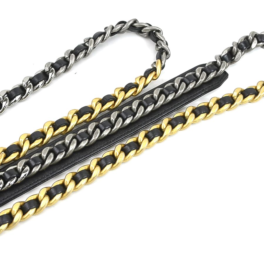 斜め掛けショルダーバッグ ココマーク ツイード/レザー/メタル ホワイト/ブラック/ゴールド/シルバー レディース e57437a pattayablatt.com