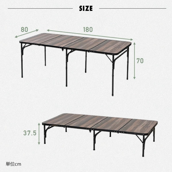 新品未使用　山善　 折りたたみ式 アウトドアテーブル dショッピング |アウトドア テーブル 折りたたみ 幅120×奥行80