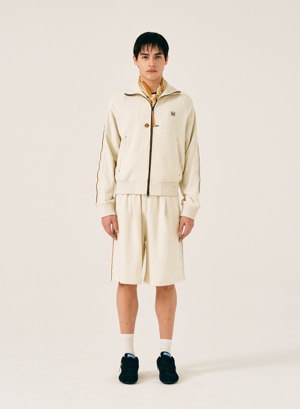 SATUR】 LAWTON ALL DAY TRACK ZIP-UP JACKET : RESORT CREAM