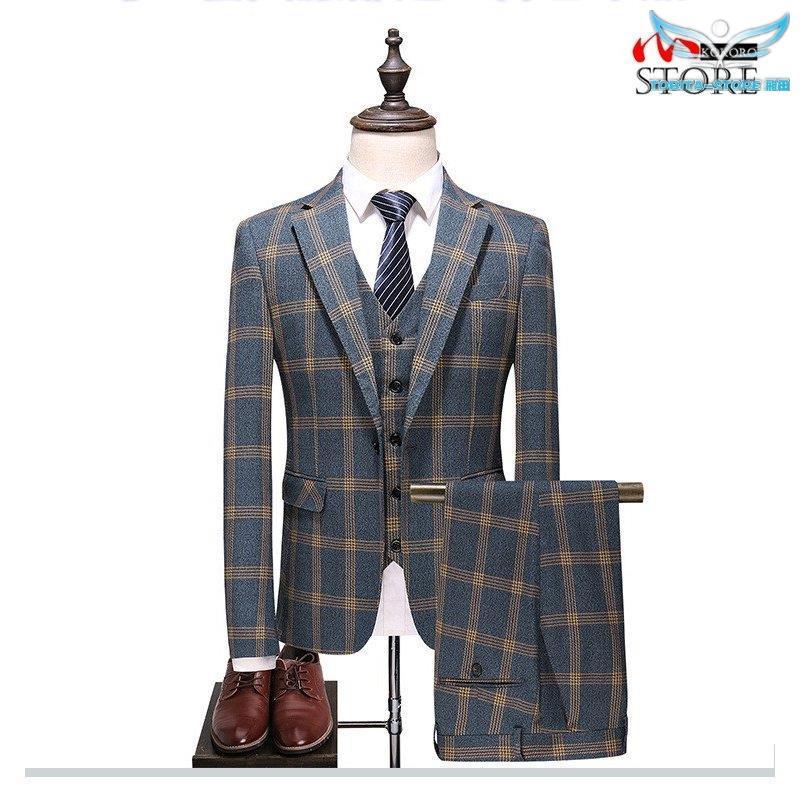 3ピーススーツ メンズ 結婚式 ビジネススーツ 紳士 スリーピース スリーピー 細身 1つボタン チェック柄 スーツ セットアップ 3ピーススーツ メンズ 結婚式 ビジネススーツ 紳士 スリーピース スリーピー 細身 1つボタン チェック柄 スーツ セットアップ