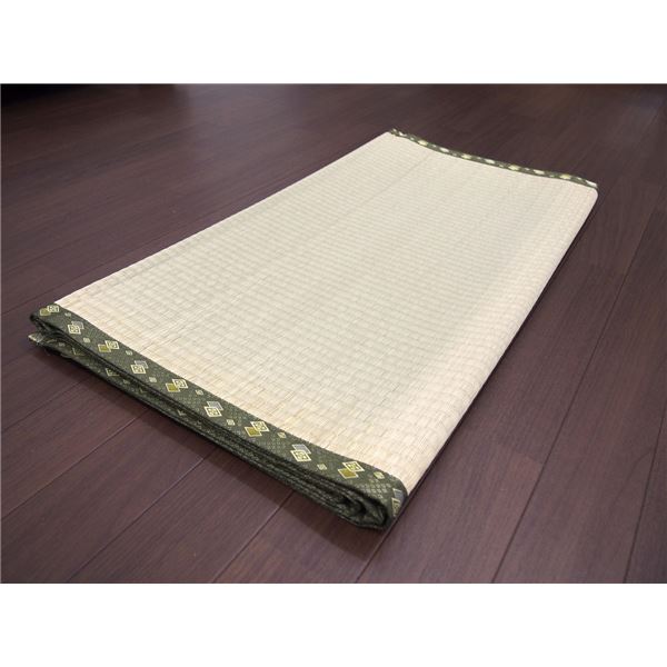 い草 上敷き/ラグマット 江戸間 6帖 日本製 引目織 琥珀 こはく リビング ダイニング 客間 仏間 い草 上敷き/ラグマット 江戸間 6帖 日本製 引目織 琥珀 こはく リビング ダイニング 客間 仏間