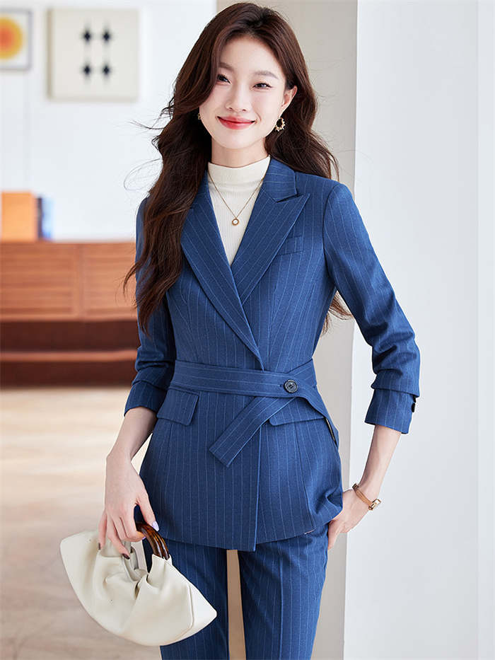セットアップ レディース パンツスーツ 春 秋 セレモニースーツ ジャケット パンツ 2点セット 無地 スーツ ストライプ柄 女性 オフィス 着回し キレイめ 入学式 大人 おしゃれ 大きいサイズ フ