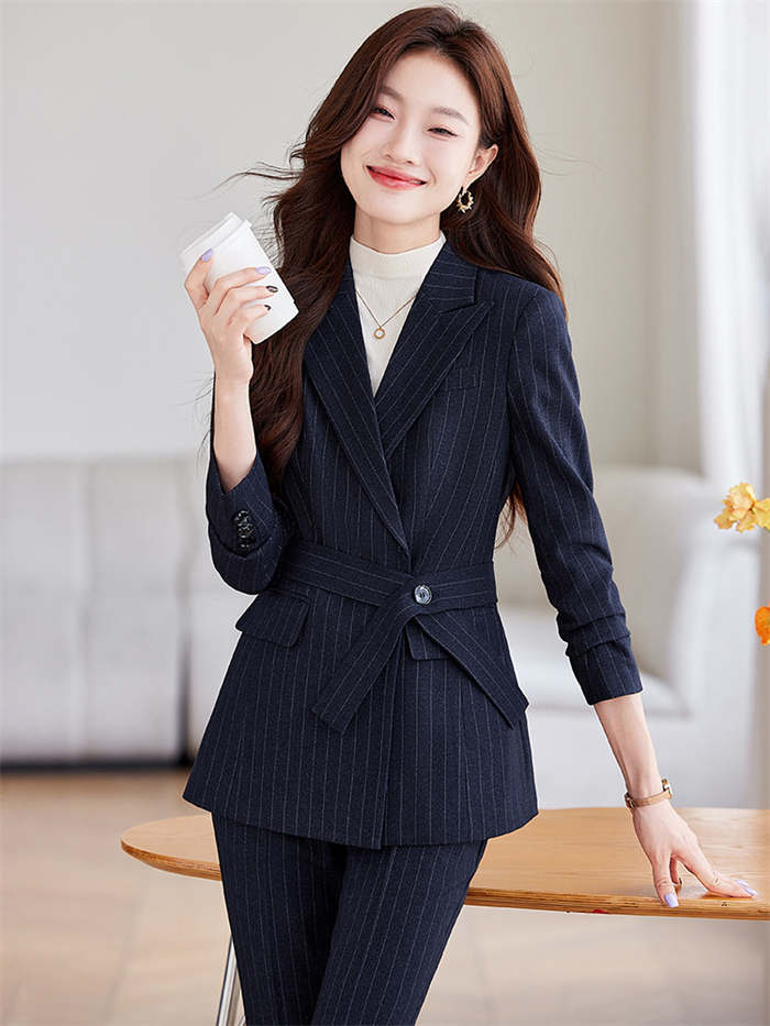 セットアップ レディース パンツスーツ 春 秋 セレモニースーツ ジャケット パンツ 2点セット 無地 スーツ ストライプ柄 女性 オフィス 着回し キレイめ 入学式 大人 おしゃれ 大きいサイズ フ