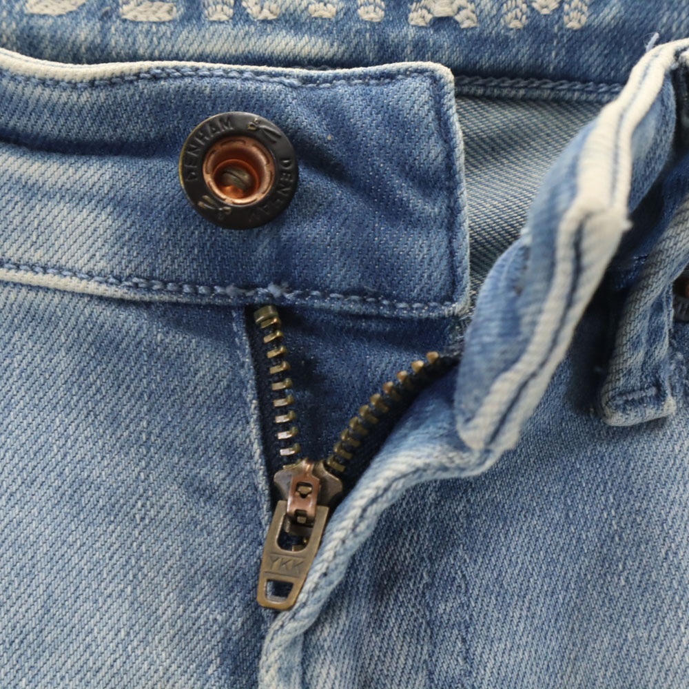 スキニーデニムパンツ W24 アイスブルー ジーンズ レディース