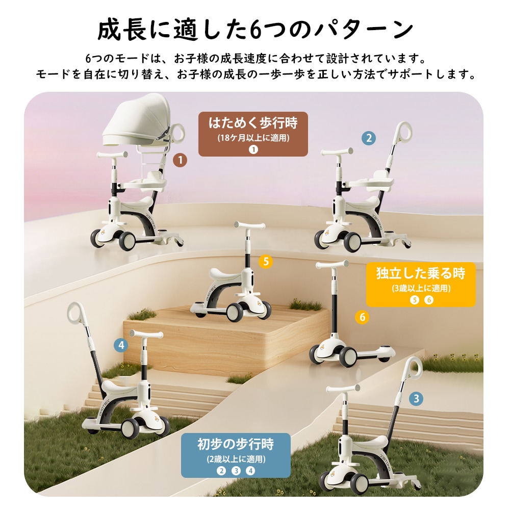 子供用三輪車 キックボード キックバイク 手押し棒 キック