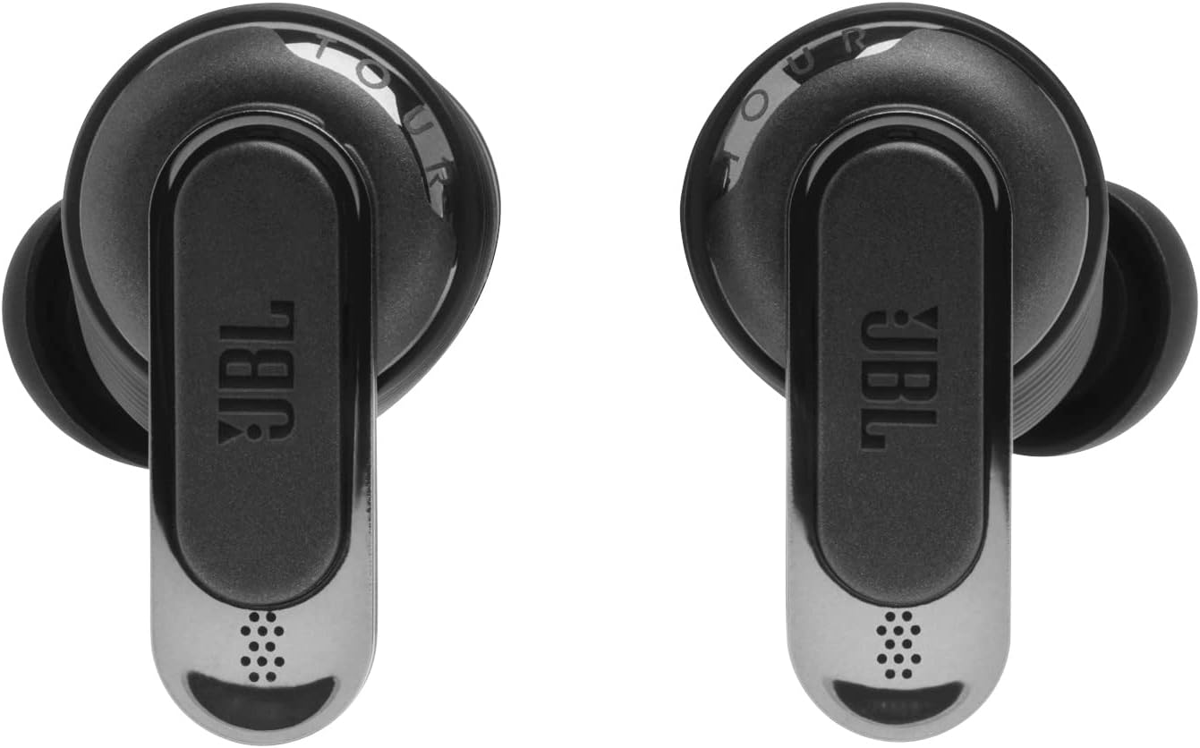 ワイヤレスイヤホン bluetooth ハイブリッド ノイズキャンセリング/マルチポイント/IPX5/ワイヤレス充電対応/スマートタッチディスプレイ搭載/ブラック/JBLTOURPRO2BLK 小