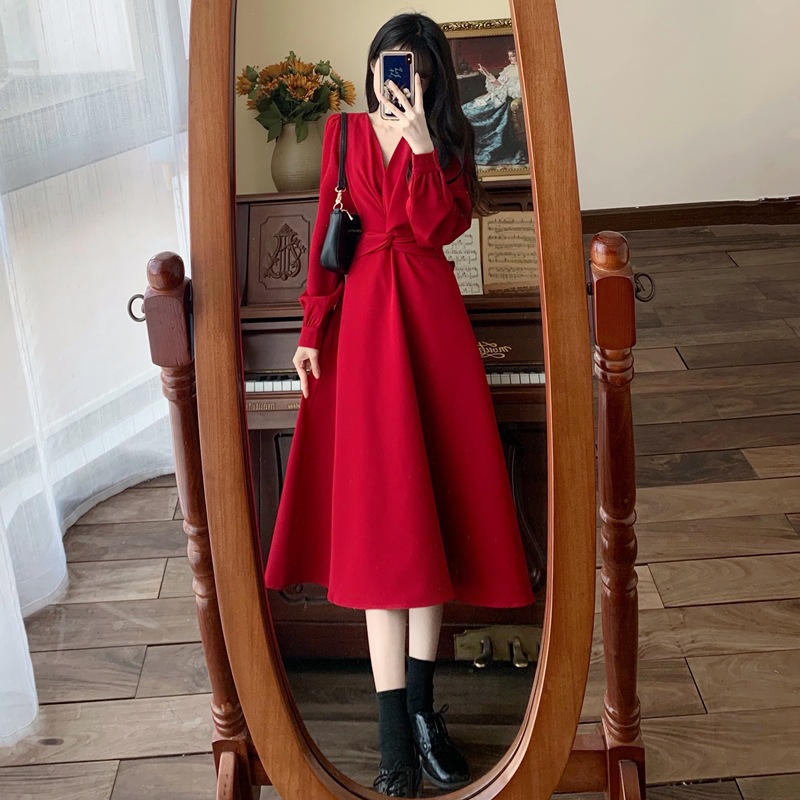 ブライダル秋のバーガンディープラスサイズドレス女性のウェディングドレス