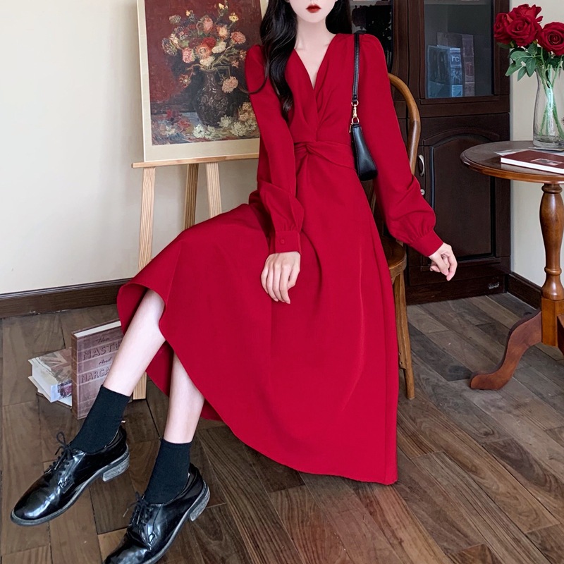 ブライダル秋のバーガンディープラスサイズドレス女性のウェディングドレス