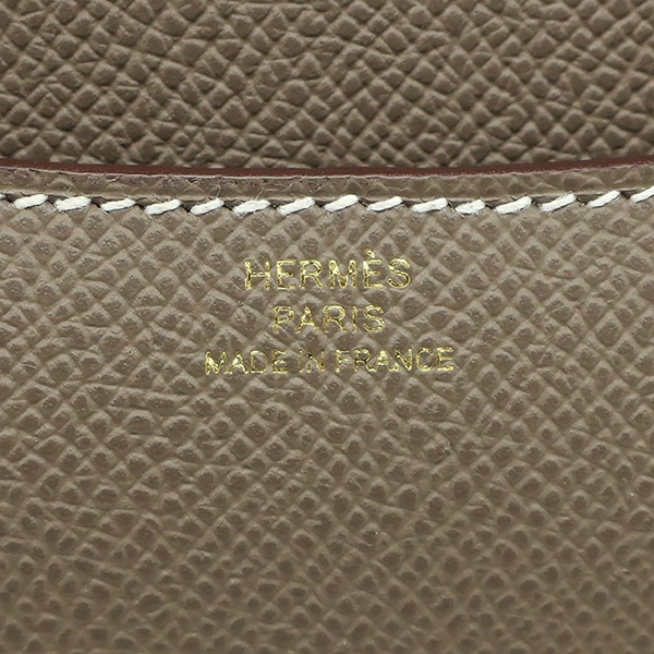 エルメス HERMES ショルダーバッグ コンスタンス3 ミニ ミロワール ヴォーエプソン エトゥープ ローズゴールド金具 新品 未使用 グレージュ PG金具 W刻印（2024年製） 【箱】【中古】