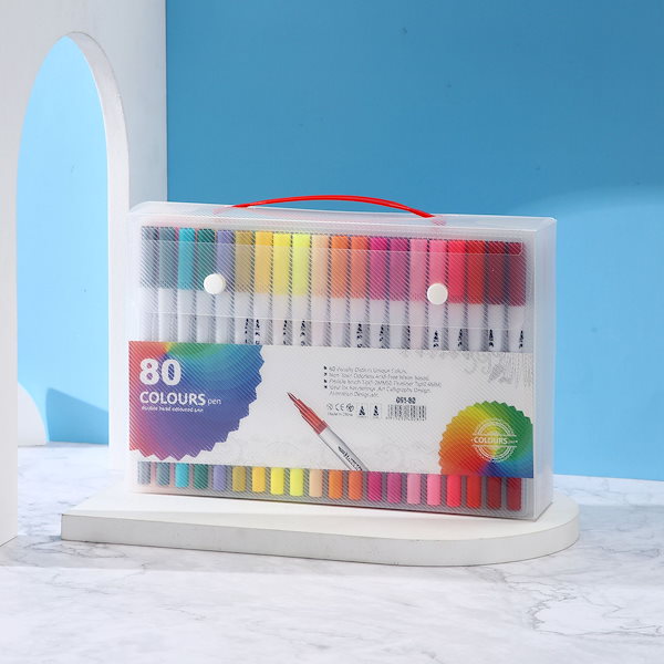 100色 筆ペン マーカーペン イラストマーカー 暗記ペン Amazon.co.jp: Mancola 100色 筆ペン マーカーペン イラスト