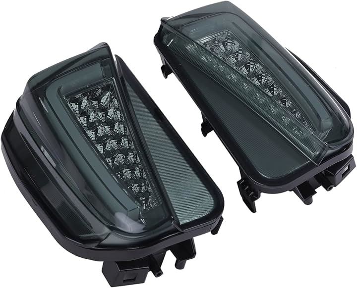 トヨタ 用 プリウス ZVW30系 後期 デイライト LED ファイバー 搭載 フロント バンパー ウインカー 左右セット ホワイト アンバー 各種 汎用 社外品(スモークレンズ)