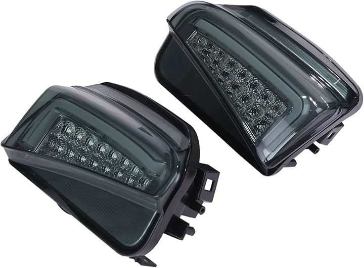 トヨタ 用 プリウス ZVW30系 後期 デイライト LED ファイバー 搭載 フロント バンパー ウインカー 左右セット ホワイト アンバー 各種 汎用 社外品(スモークレンズ)